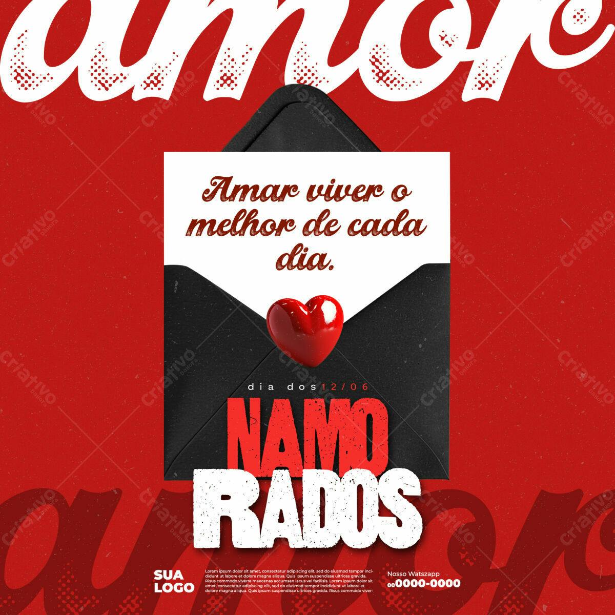 Flyer Dia dos Namorados PSD Editável