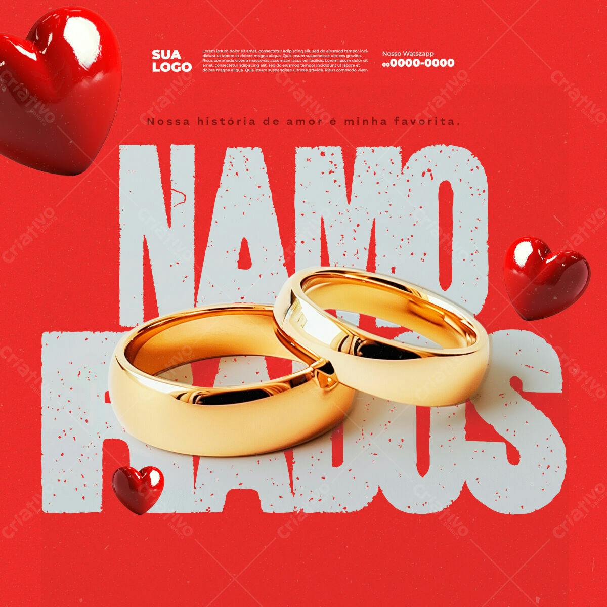 Flyer para Casamento PSD Editável