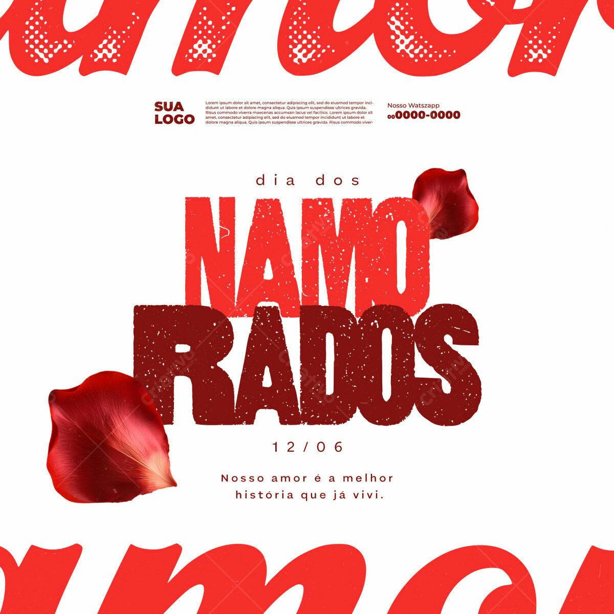 Flyer Dia dos Namorados PSD Editável