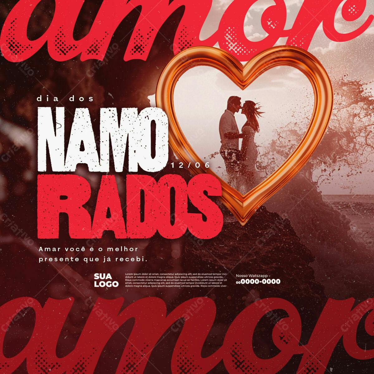 Flyer Dia dos Namorados PSD Editável