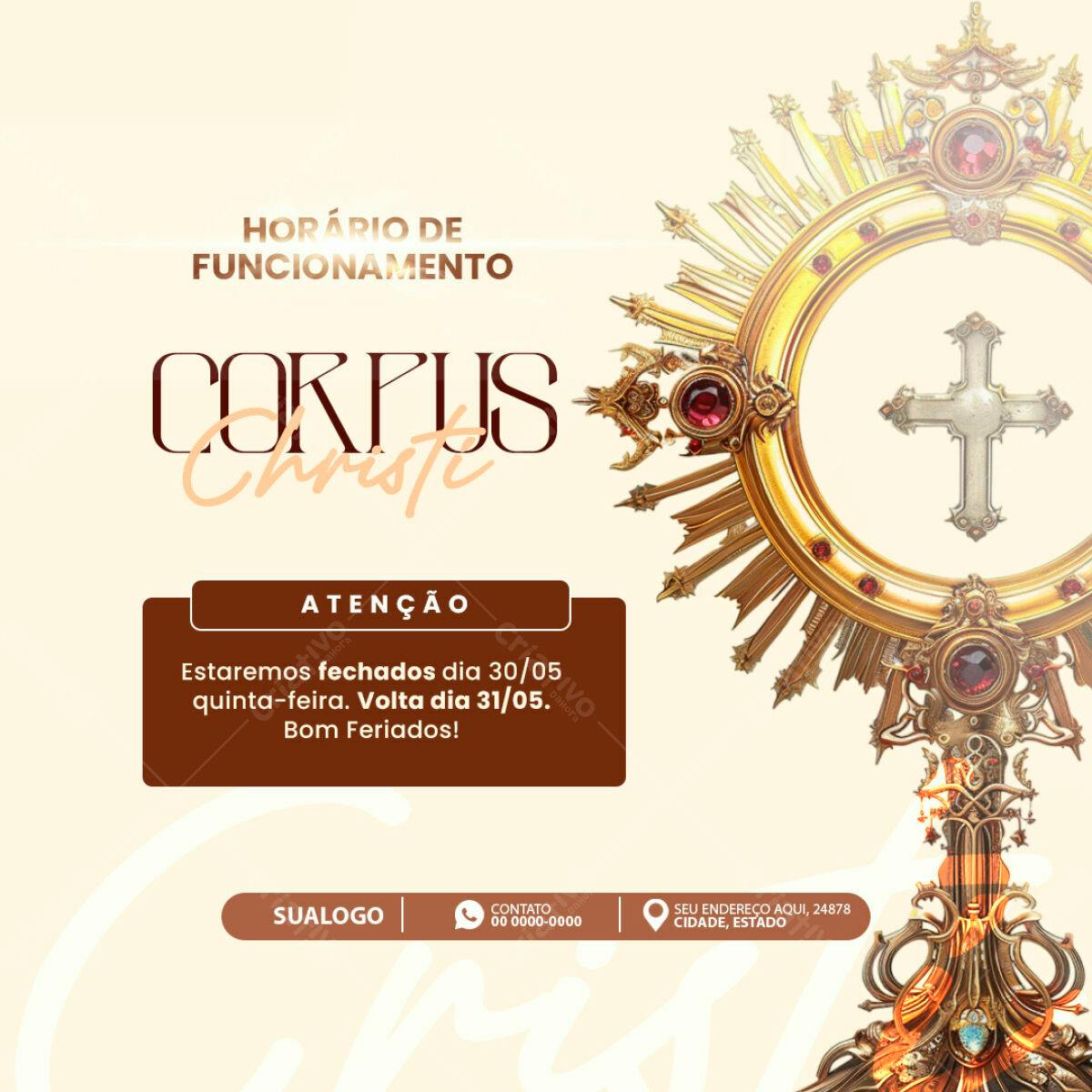 Postagem Corpus Christi PSD Editável
