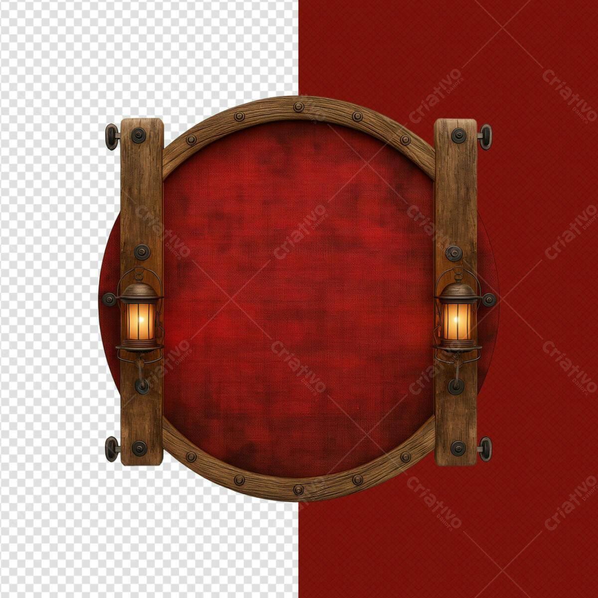 Placa de Madeira Vintage para Publicação em Redes Sociais PSD Editável