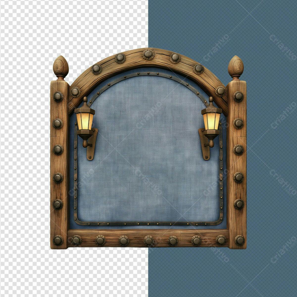 Placa de Madeira para Publicação PSD Editável