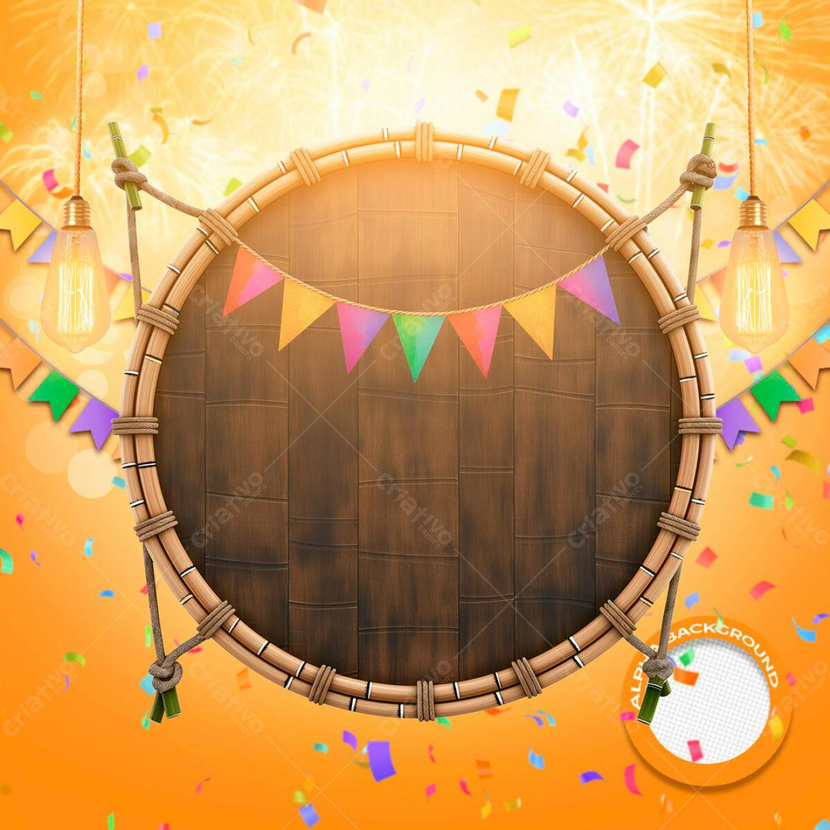Festa Junina Banner PSD Editável