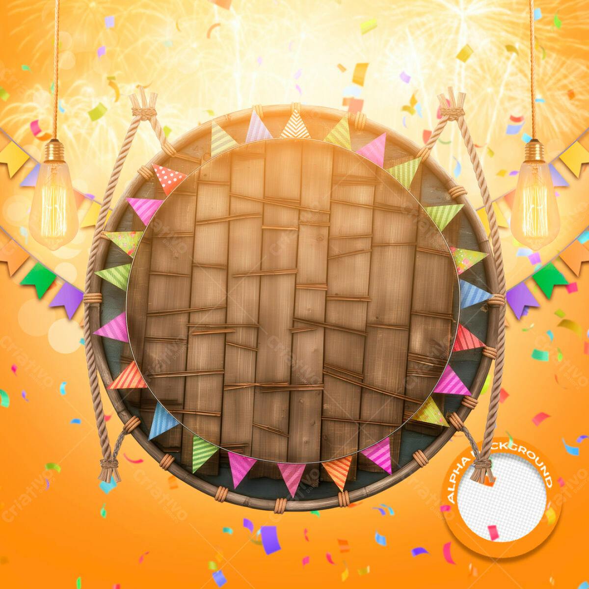 Festa Junina Background PSD Editável