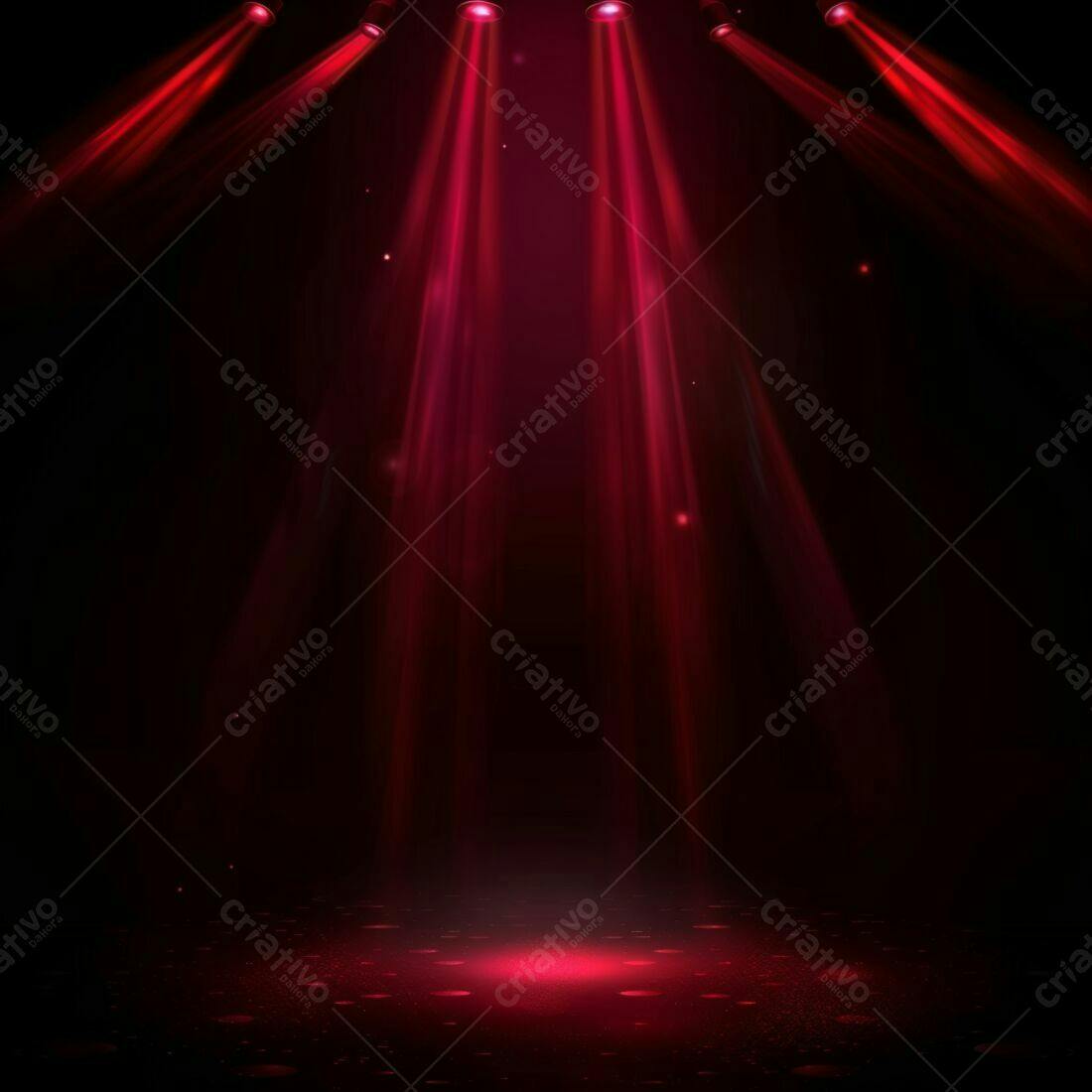 Palco iluminado vermelho escuro