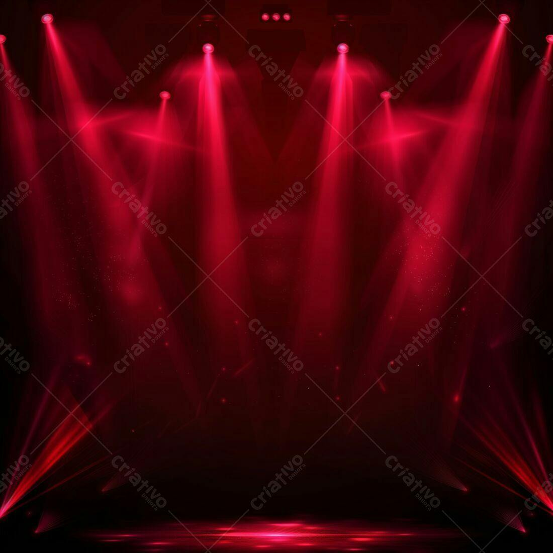 Palco iluminado vermelho show