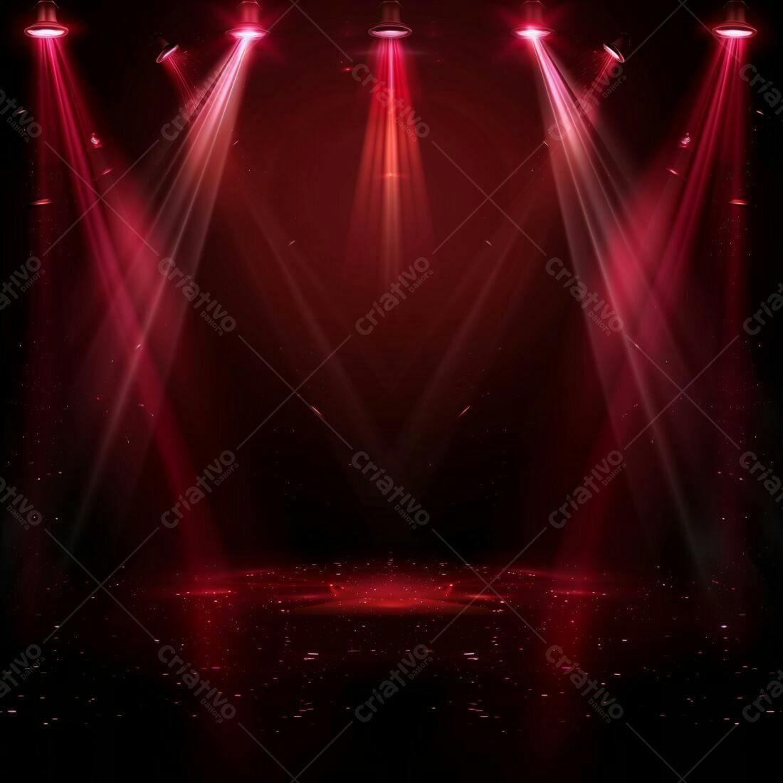 Palco com Iluminação Vermelha