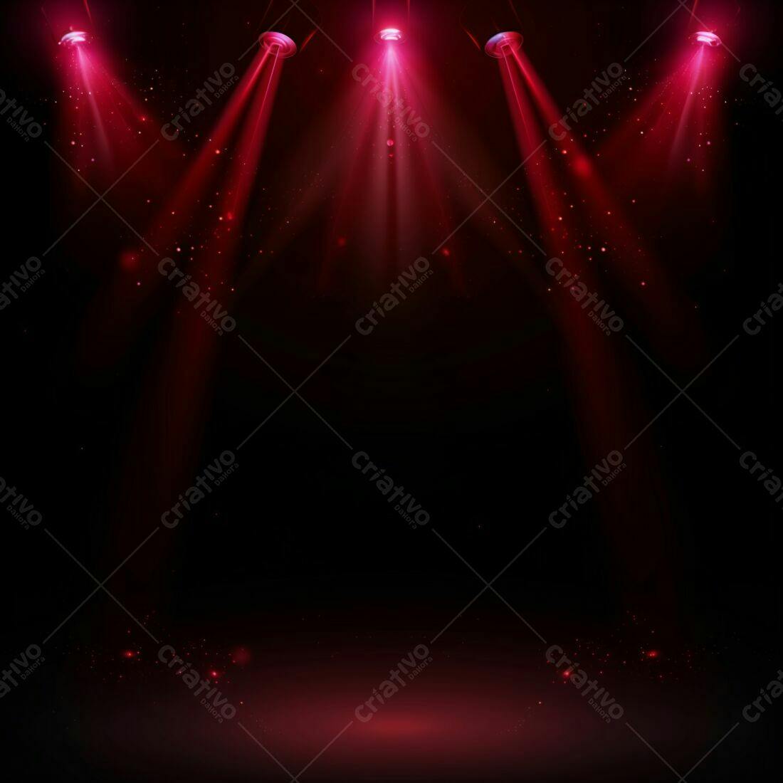 Palco com luzes vermelhas de palco