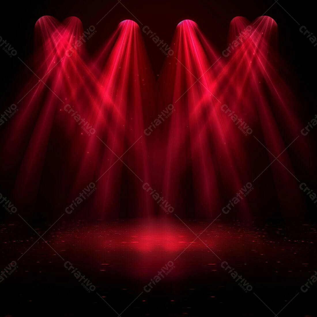 Palco iluminado vermelho escuro