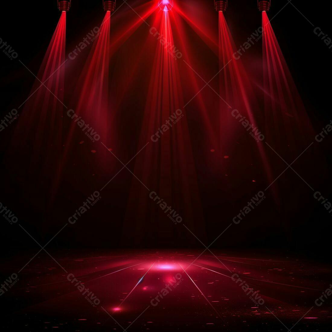 Palco iluminado vermelho