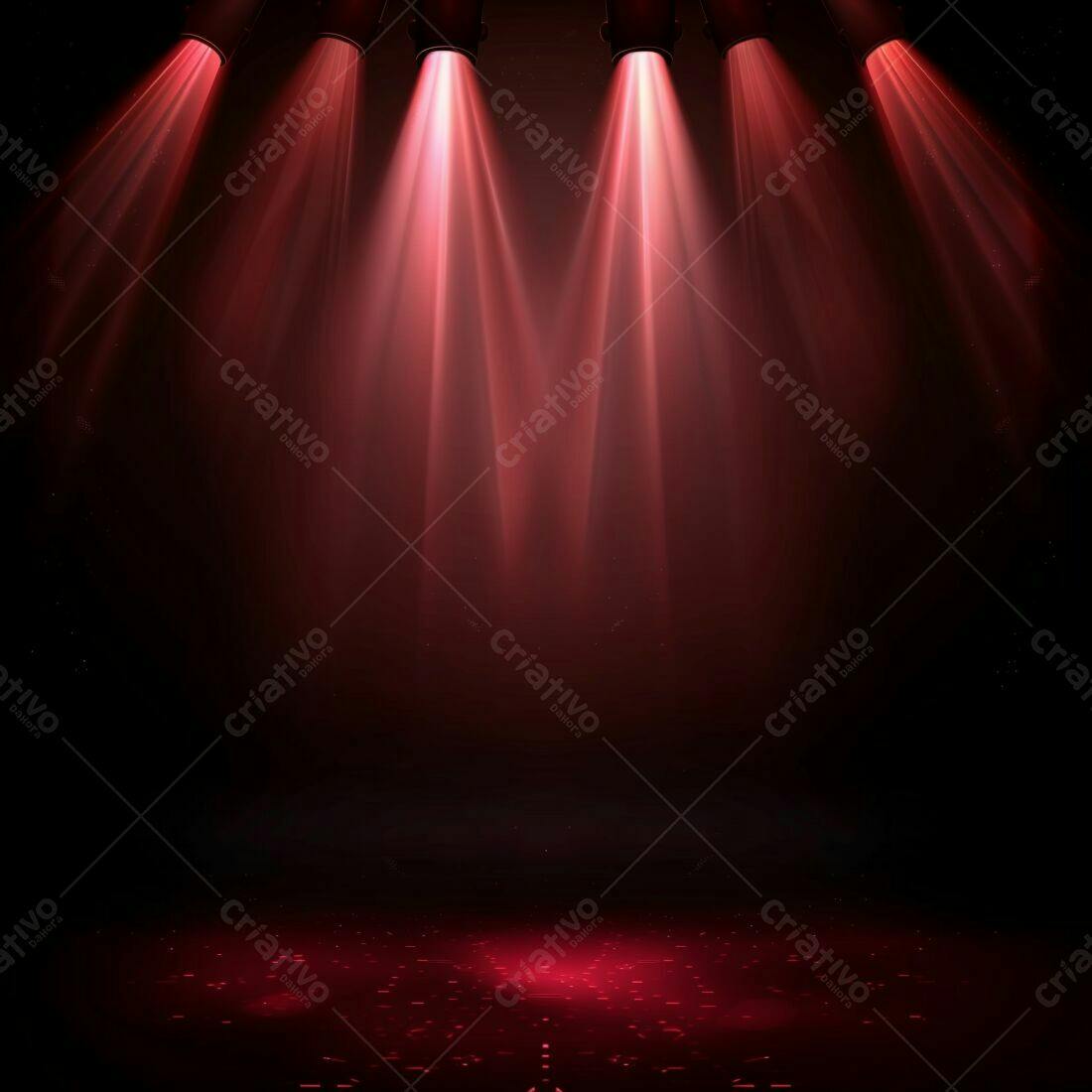 Palco iluminado vermelho escuro