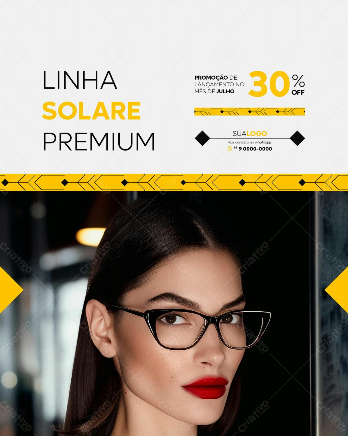 Flyer de Lançamento Linha Solare Premium PSD Editável