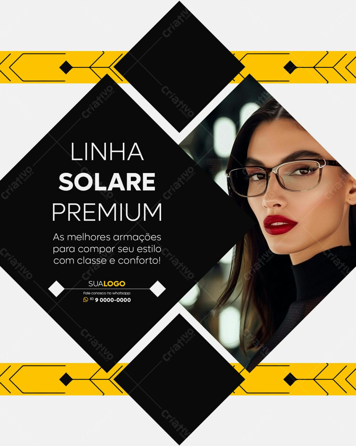 Flyer para Ótica com Modelo PSD Editável