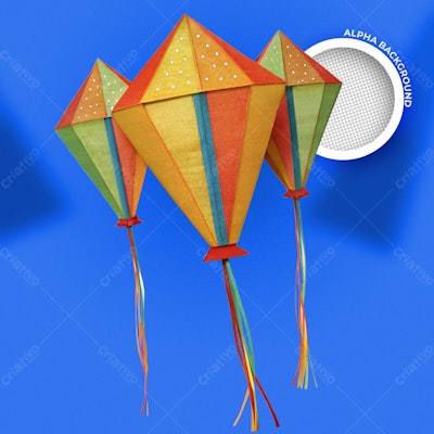 PSD Balões Juninos para Festa Junina PSD Editável