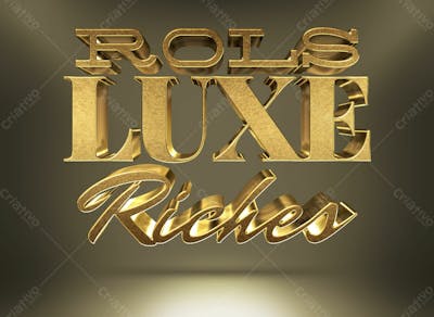 Efeito De Texto Psd Dourado 3D