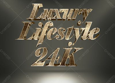 Efeito De Texto Psd Dourado 3D Gold