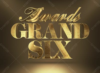 Efeito De Texto Psd Dourado 3D Gold
