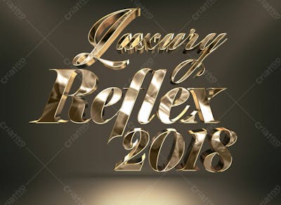 Efeito De Texto Psd Dourado 3D Gold