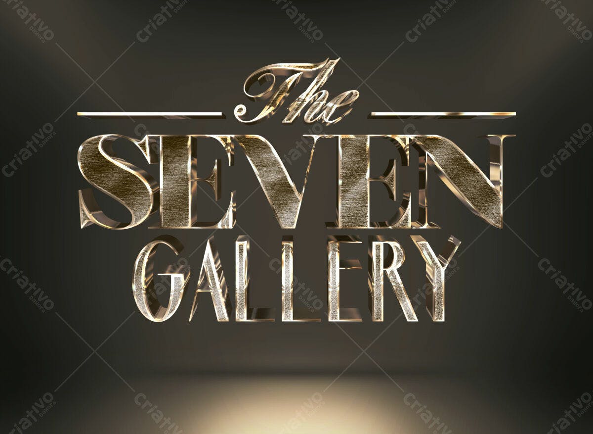 Logotipo The Seven Gallery PSD Editável