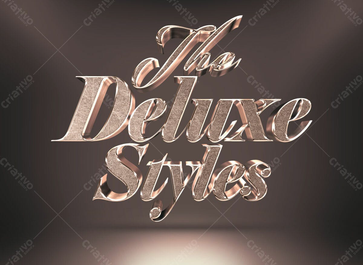 Kit de Texto The Deluxe Styles PSD Editável