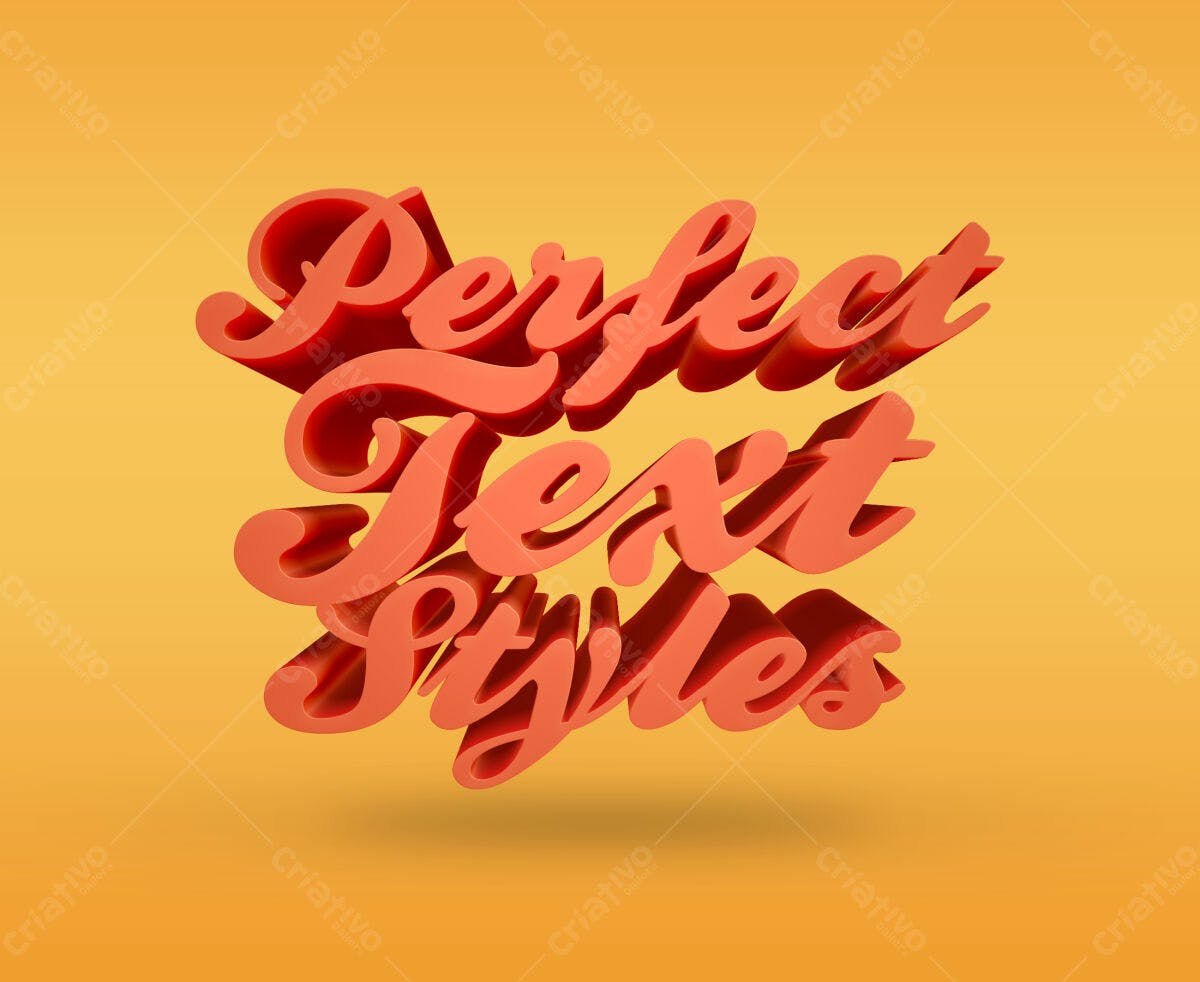 Kit de Estilos de Texto 3D PSD Editável