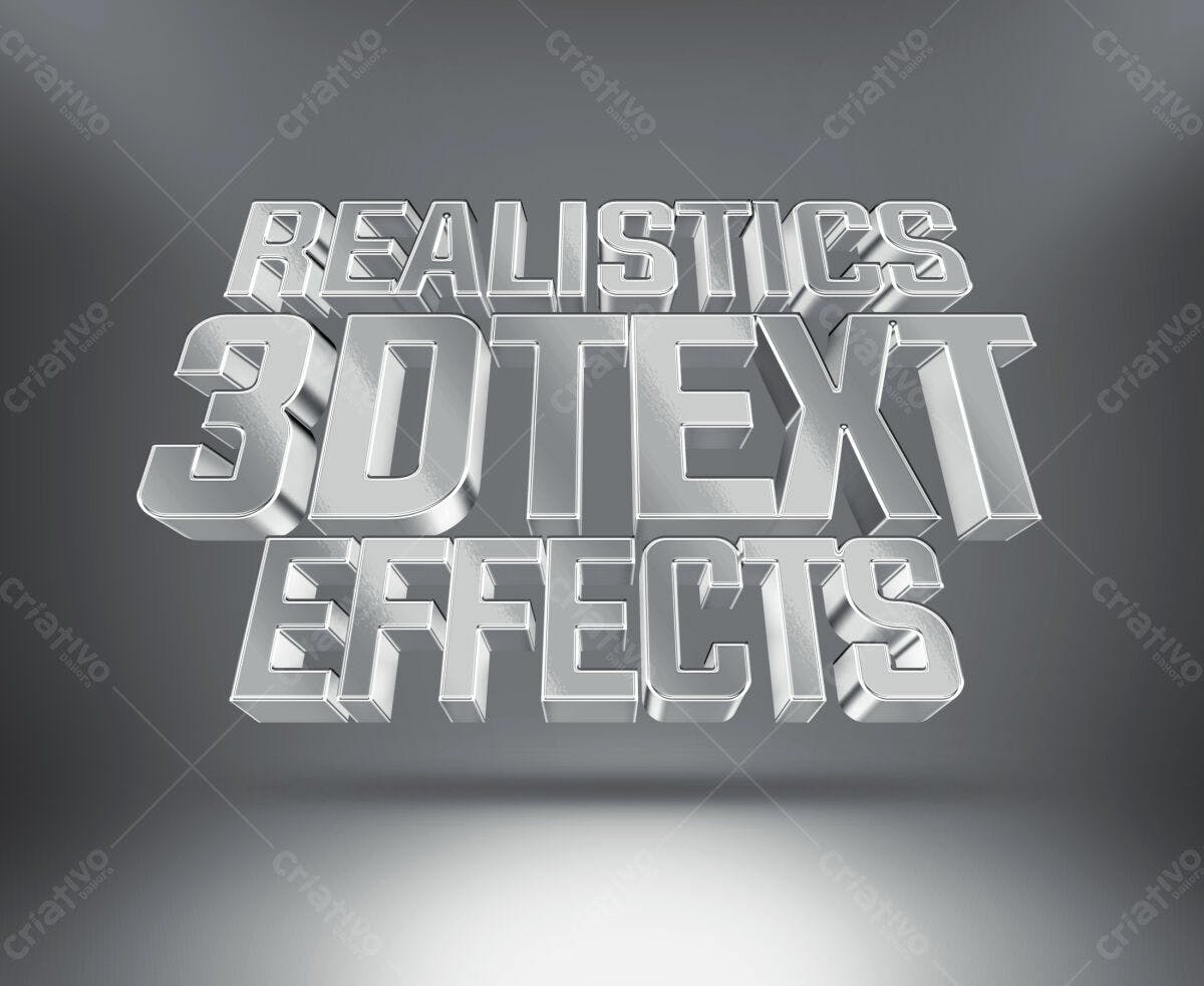 Efeitos de Texto 3D em PSD Editável