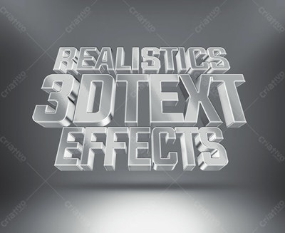 Efeitos de Texto 3D em PSD Editável