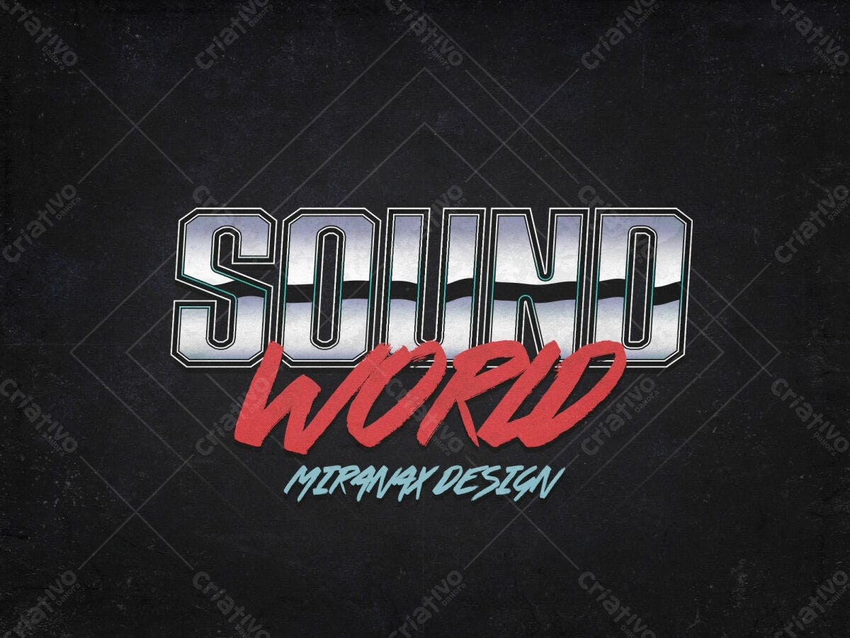 Logo para Música PSD Editável