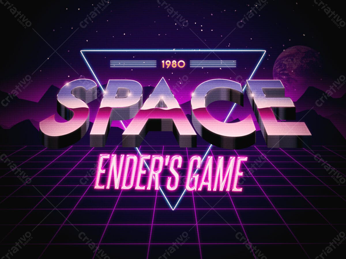 Flyer Retro Sci-Fi PSD Editável