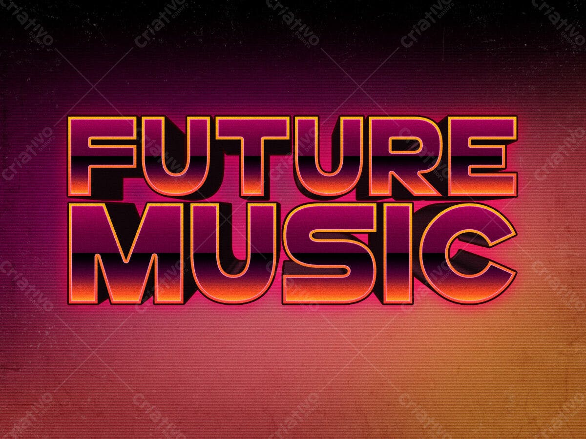 Arte para Festa Neon 80s PSD Editável