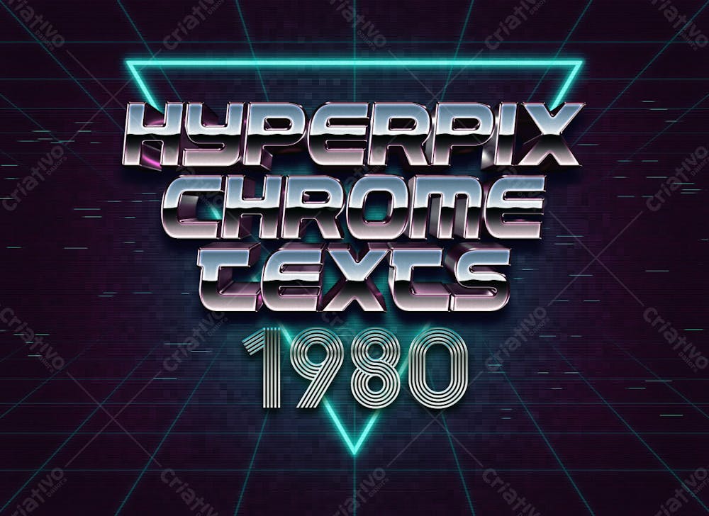 80S Efeito De Texto Retrô Psd