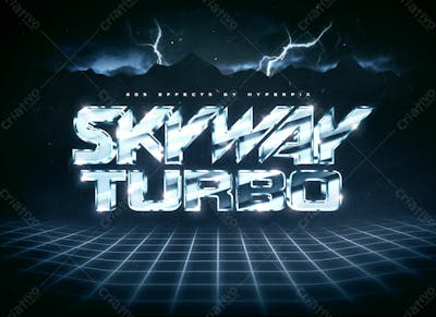 80S Efeito De Texto Retrô Psd