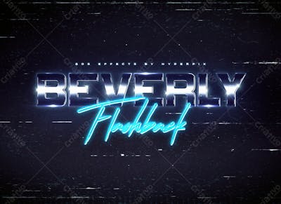 80S Efeito De Texto Retrô Psd