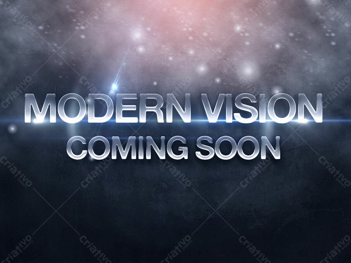 Banner "Modern Vision Coming Soon" PSD Editável