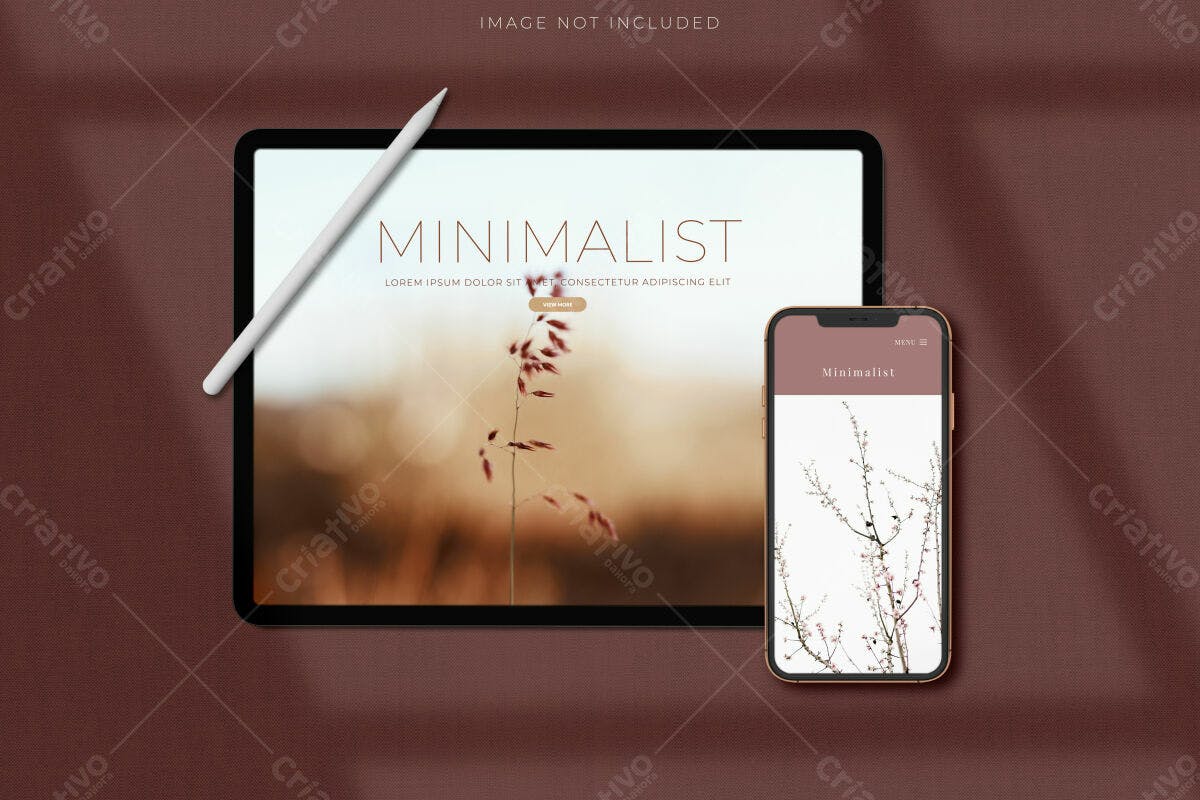 Mockup Minimalista para Apresentações PSD Editável