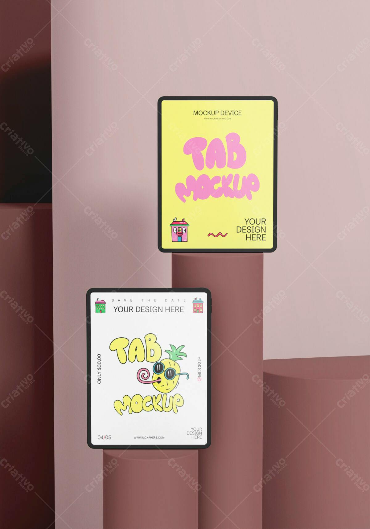 Mockup Tablet para Apresentação de Design PSD Editável