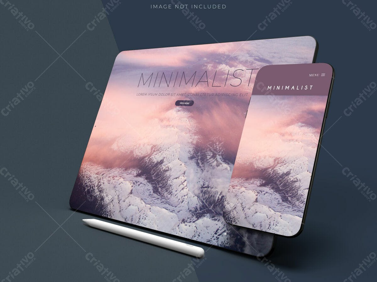 Mockup Minimalista para Aplicativo PSD Editável