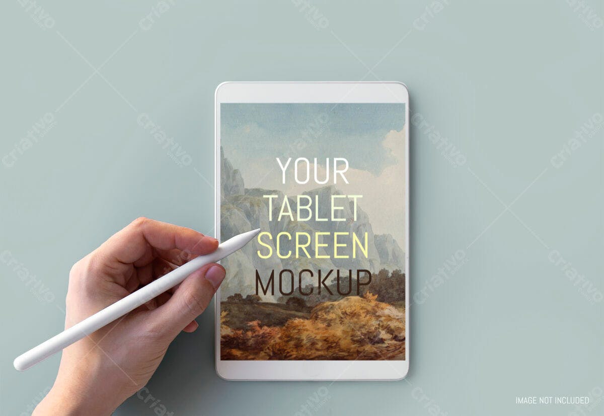 Mockup de Tablet PSD Editável para Apresentação de Projetos