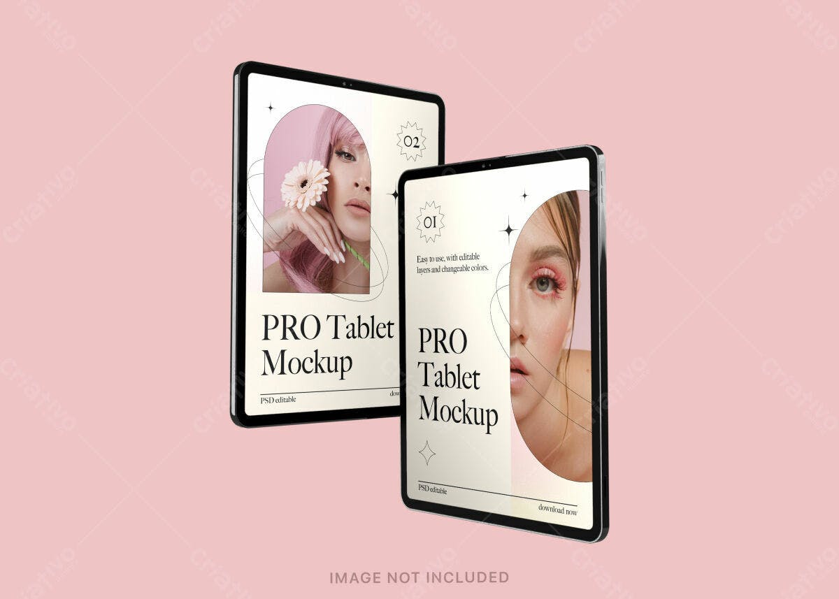 Mockup Tablet para Beleza e Maquiagem PSD Editável