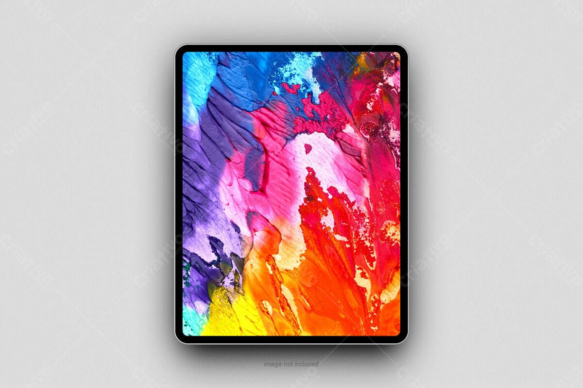 Mockup Tablet com Textura Abstrata PSD Editável