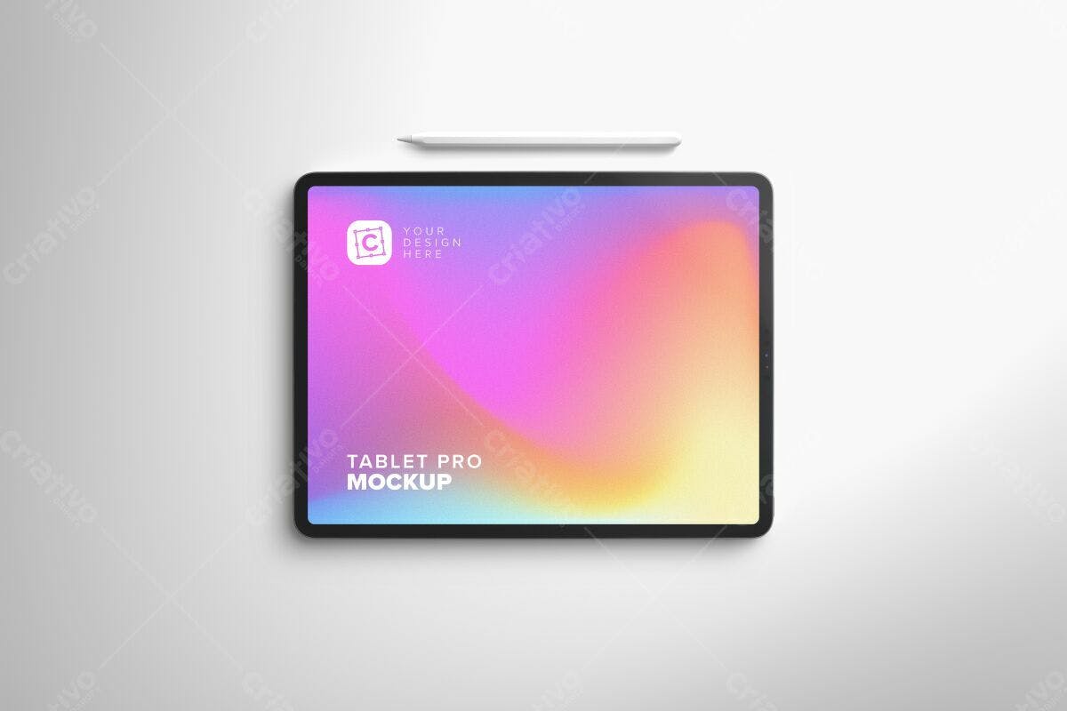 Mockup Tablet PSD Editável com Design Moderno