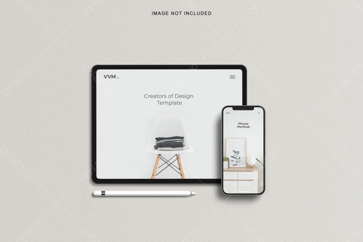 Mockup Tablet e Celular Minimalista PSD Editável