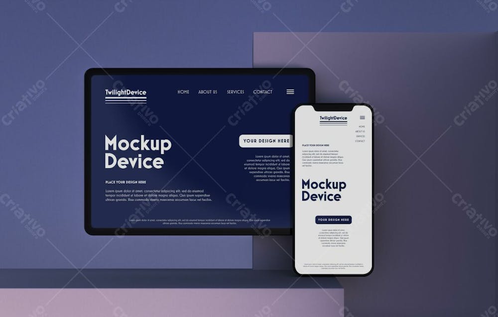 Tablet E Telefone Psd Mockup