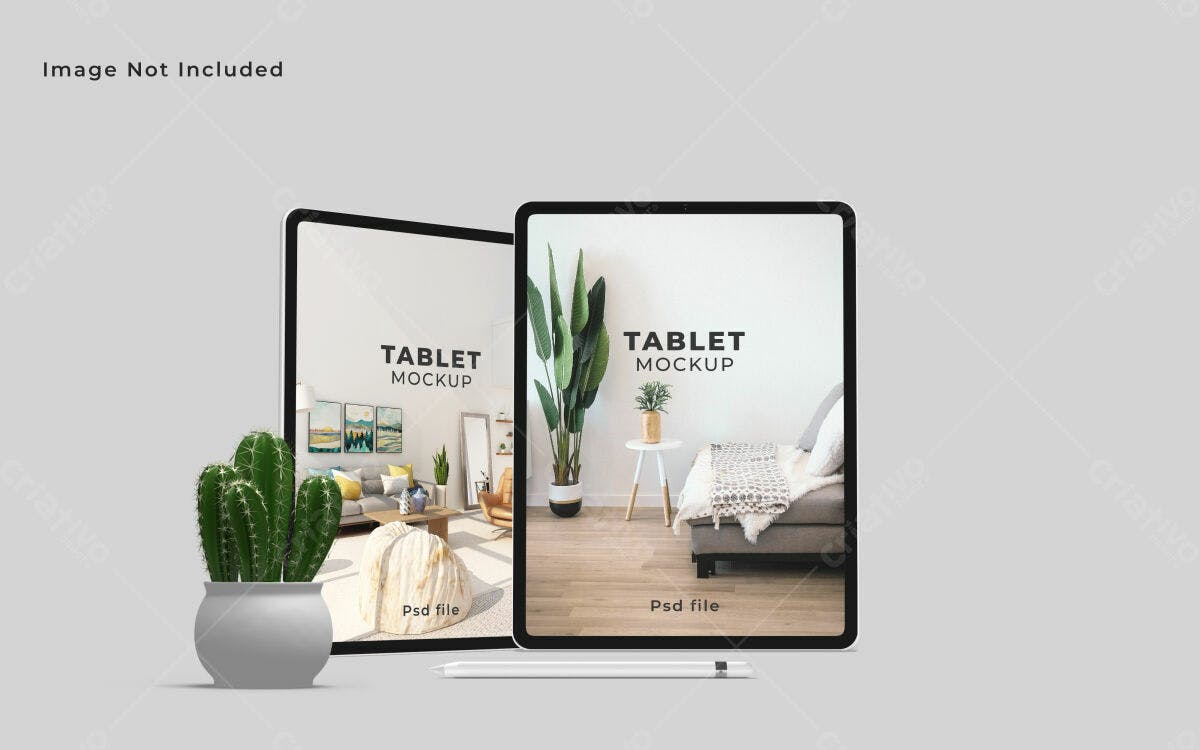 Mockup Tablet para Design de Interiores PSD Editável