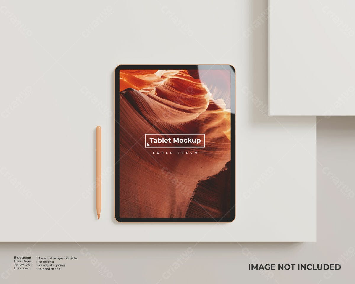 Mockup de Tablet em PSD Editável