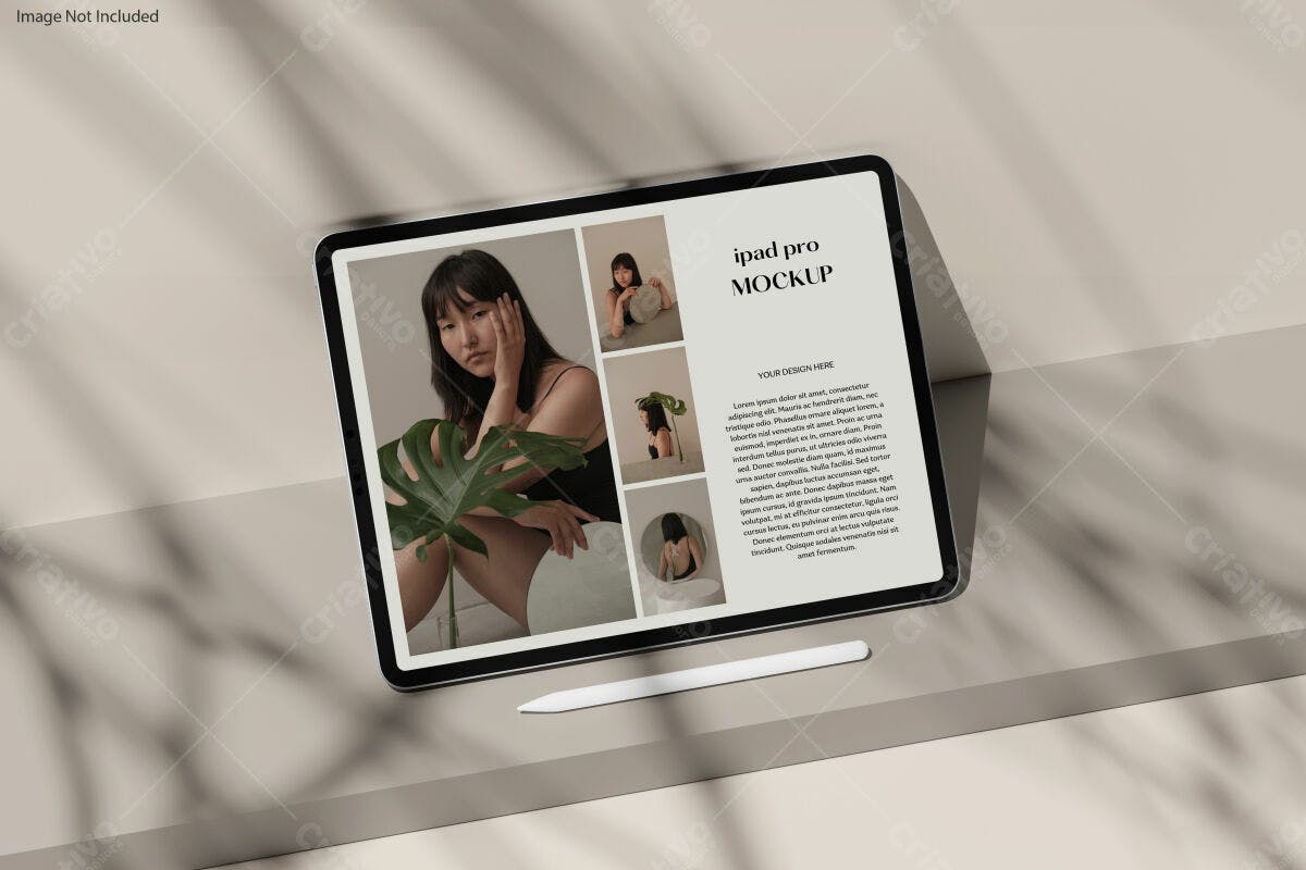 Mockup iPad Pro PSD Editável para Apresentação de Portfólio