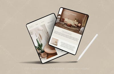 Tela De Tablet Moderna Mockup V 1