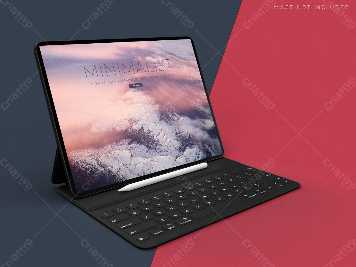 Maquete de Tablet Minimalista PSD Editável