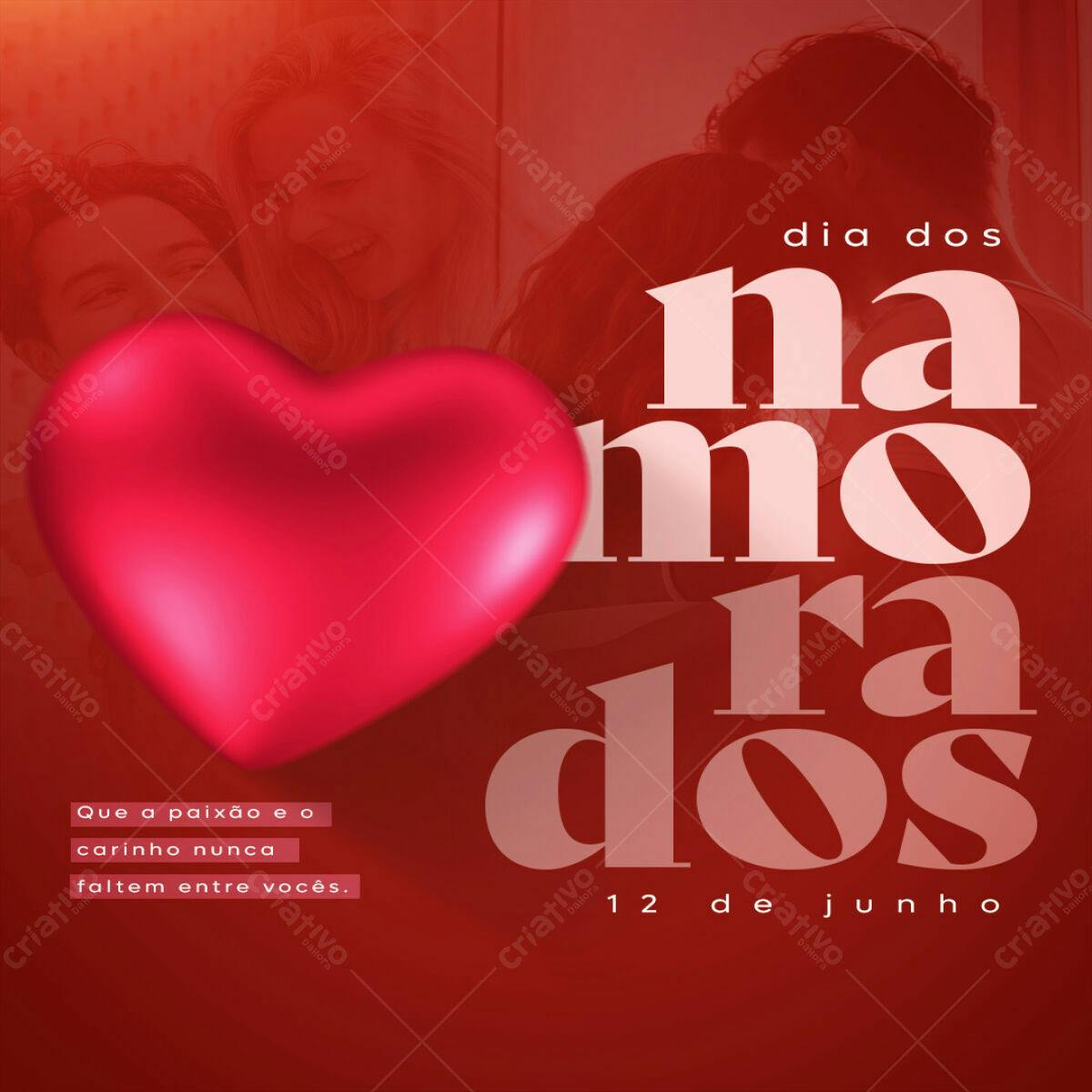 Post para o Dia dos Namorados PSD Editável
